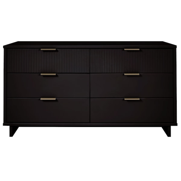 Manhattan Comfort Granville 55.07 Double Wide Dresser in Black DR-5032 - main